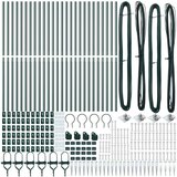  Stebri za ograjo z ogljem 26 kos Ø32 mm 170 cm Galvanizirano jeklo | Shoptok.si