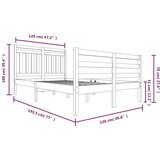  Posteljni okvir iz trdnega lesa 120x190 cm 4FT, (20646305) | Shoptok.si