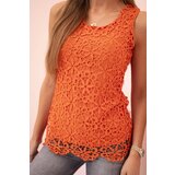 Kesi Women's blouse with sleeveless lace orange | shoptok.hr