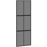  Klizna vrata s priborom crna 76 x 205 cm kaljeno staklo | shoptok.hr