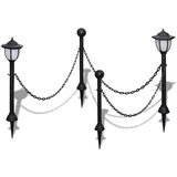 Lanac ograda sa 2 LED solarne lampe i 2 stupa | Eponuda.com