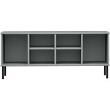  Stalak za cipele metalne noge sivi 106 x 35 x 45 cm drveni OSLO | shoptok.hr