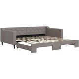  Dnevni krevet na razvlačenje smeđesivi 100 x 200 cm od tkanine | shoptok.hr