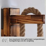 YUNYODA 2x industrijska stenska svetilka z lesenim nosilcem | Shoptok.si