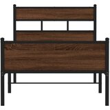  Okvir kreveta bez madraca smeđa boja hrasta 90x190 cm drveni | shoptok.hr