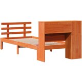 vidaXL Knjižna postelja brez vzmetnice vošč. rjava 75x190 cm borovina | Shoptok.si
