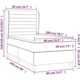  Box spring postelja z vzmetnico temno rjava 80x200 cm blago, (20898795) | Shoptok.si