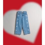 Reserved Wide leg traperice s vezom - plavo | shoptok.hr