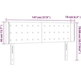  Uzglavlje s ušima crno 147x16x78/88 cm baršunasto | shoptok.hr