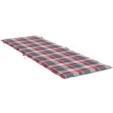  Jastuk za ležaljku crveni karirani 186x58x4 cm tkanina Oxford | shoptok.hr