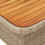 vidaXL Vrtni stol bež 110 x 110 x 71 cm od poliratana i drva bagrema | shoptok.hr