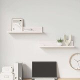 vidaXL Stenske police 2 kosa bela 50x11x9 cm trdna borovina | Shoptok.si
