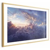  Plakat Sun in Hiding: The Golden Face of the Sky Over the Cloudy Sea 90x60 Zlatni okvir s margom | shoptok.hr