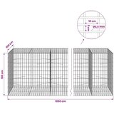  Gabion s žicom debljine 3 5 mm i mrežom 5x10 cm 1050x100x100 cm - 100 cm 100 cm 1050 cm | shoptok.hr