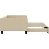  Dnevni krevet na razvlačenje krem 100 x 200 cm od tkanine | shoptok.hr