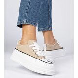 Gemre Beige Women's High-Soled Sneakers Selina | Shoptok.si