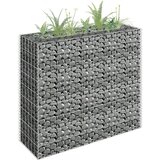 vidaXL Visoka greda gabion pocinkano jeklo 90x30x90 cm Cene