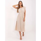 Italy Moda Dress-DHJ-SK-21309.96-beige | Shoptok.si