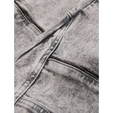 Ombre Men's denim jogger pants with rips and zippers - gray | Eponuda.ba