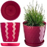 KADAX Plastični cvetlični lonec s stojalom, pokrov za cvetlični lonec, 14 cm, roza, (5000353005) | Shoptok.si