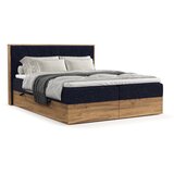 Maison de Rêve Temno modra/v naravni barvi boxspring postelja s prostorom za shranjevanje 180x200 cm Asahi – | Shoptok.si