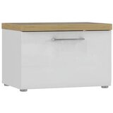  GARDEROBNA KLOP bela, hrast artisan, bela, visoki sijaj | Shoptok.si