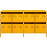 vidaXL Komoda gorčično rumena 135x39x73,5 cm hladno valjano jeklo | Shoptok.si