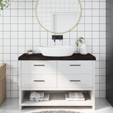  Kupaonska radna ploča tamnosmeđa 120x50x(2-6) cm tretirano drvo | shoptok.hr