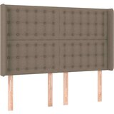  Box spring postelja z vzmetnico LED taupe 140x200 cm blago, (20898462) | Shoptok.si