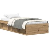 vidaXL Posteljni okvir brez vzmetnice artisian hrast 90x190 cm, (21829201) | Shoptok.si