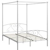  Za krevet s nadstrešnicom bijeli metalni 140 x 200 cm | shoptok.hr