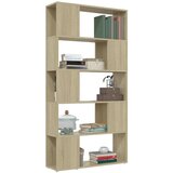 vidaXL ormarić za knjige / pregrada boja hrasta 80x24x155 cm iverica | shoptok.hr