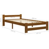 Okvir za krevet od masivne borovine boja meda 100 x 200 cm | Eponuda.com