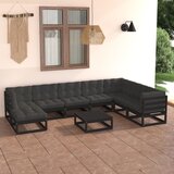 Maison Chic Seti vrtnega pohištva - Vrtna garnitura - Vrtni pohištvo set 9-delna z blazinami trdna borovina, (21797819) | Shoptok.si
