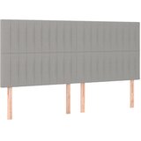  LED uzglavlje svjetlosivo 200x5x118/128 cm od tkanine | shoptok.hr