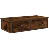  Zidna polica s ladicama dimljeni hrast 60x28x15 cm | shoptok.hr