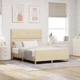  Krevetna konstrukcija s uzglavljem Krema 160 x 200 cm tkanina | shoptok.hr