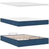  Otomanska postelja z vzmetnico moder 140x190 cm blago, (22054049) | Shoptok.si