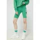 Tommy Jeans Kratke hlače ženski, zelena barva