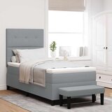  s opruga kutije Svijetlo siva 80 x 200 cm tkanina | shoptok.hr