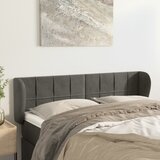  Uzglavlje s ušima tamnosivo 147x23x78/88 cm baršunasto | shoptok.hr