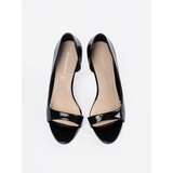 GOODIN Lacquered open-toe pumps black | shoptok.hr