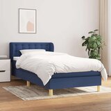  Box spring postelja z vzmetnico modra 80x200 cm blago, (20894447) Cene