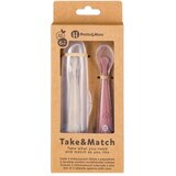 Petite&Mars Silikonske žlice s kutijicom 2 kom, 6 mj+, Take&Match, Sand - Rose | shoptok.hr