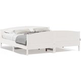 Furnova Posteljni okvir brez vzmetnice bel 200x200 cm trdna borovina, (21942545) | Shoptok.si