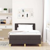  Postelja z vzmetnico & LED temno rjava 120x200 cm tkanina, (22083960) | Shoptok.si