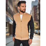 DStreet Bluza męska rozpinana za stójką kamelowa | shoptok.hr