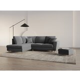 Cosmopolitan Design Svijetlo siva baršunasti sklopiva/s prostorom za odlaganje kutna garnitura (s lijevim kutom/u obliku slova L) Kyoto – | shoptok.hr