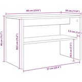 TV ormar Dimljeni hrast 60 x 30 x 40 cm Konstruirano drvo | shoptok.hr