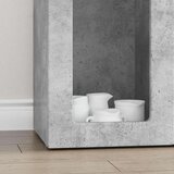  Strani šal Betonsko siva 59 x 35 x 100,5 cm Konstruiran les, (5000107681) | Shoptok.si